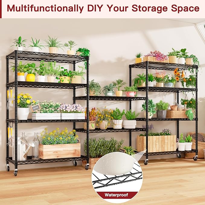 PrimeZone 36" W x 16" D x 79" H Wire Storage Shelves - Image 6