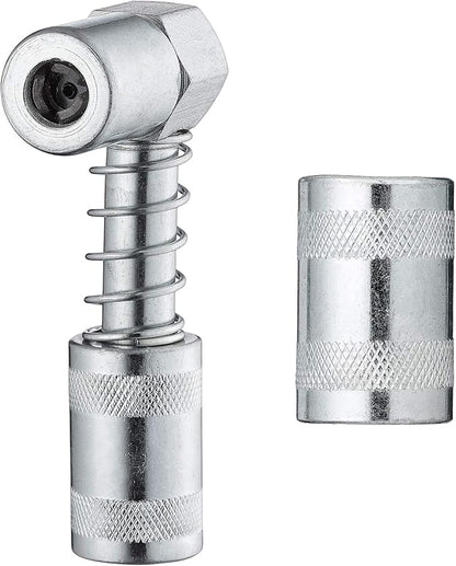 Slippery Pete 90 Degree Grease Coupler Snaps on to Grease Fittings in Tight by SlipperyPete