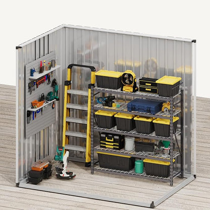DWVO 6x4ft Metal Outdoor Storage Shed - Image 7