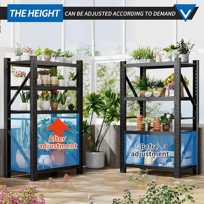 3000LBS Garage Shelving 42" W Garage Shelving Heavy Duty 4-Tier Metal Storage - Image 4
