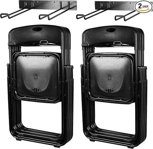 Heavy Duty Folding Chair & Tool Rack – Wall Mount Organizer by Unknown