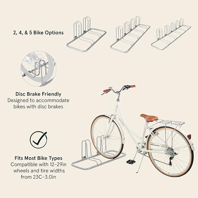 Retrospec Stash Rack 2, 4 & 5 Bike Floor Stand Bicycle Storage Organizer - Image 2