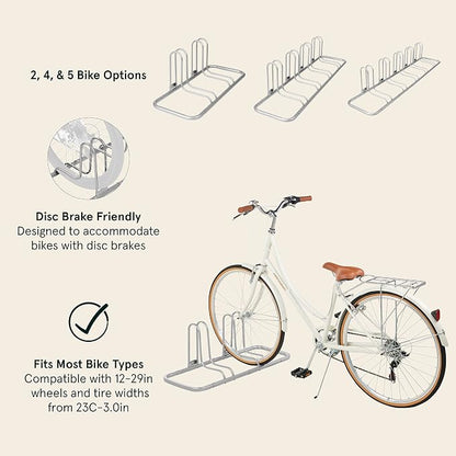 Retrospec Stash Rack 2, 4 & 5 Bike Floor Stand Bicycle Storage Organizer - Image 2