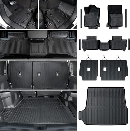 Floor Mats Set for 2025 Toyota 4Runner Fuel 5-Seater, Full Coverage All Weather by Houclemic
