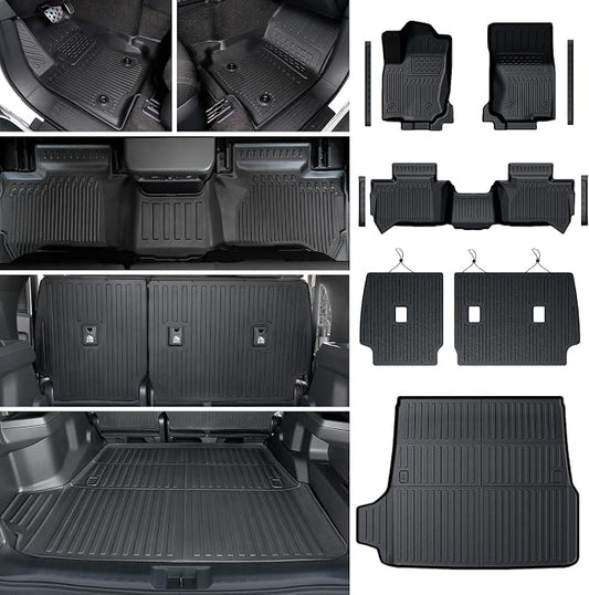 Floor Mats Set for 2025 Toyota 4Runner Fuel 5-Seater, Full Coverage All Weather by Houclemic