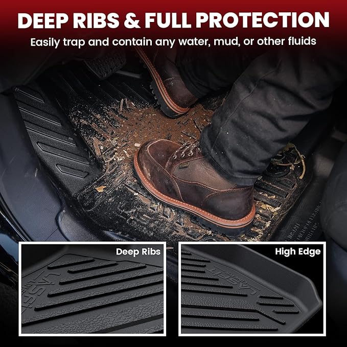 LASFIT Floor Mats & Cargo Mat for Mazda 3 2018 2017 2016 2015 2014 All Weather - Image 2