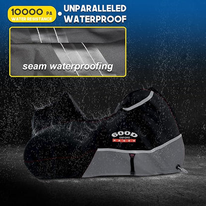 Rosefray Motorcycle Cover with Side+Top Box Heavy Duty 600D Waterproof - Image 3