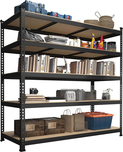 48" W x 24" D x 72" H Adjustable Garage Storage Shelves by BuxWellBang