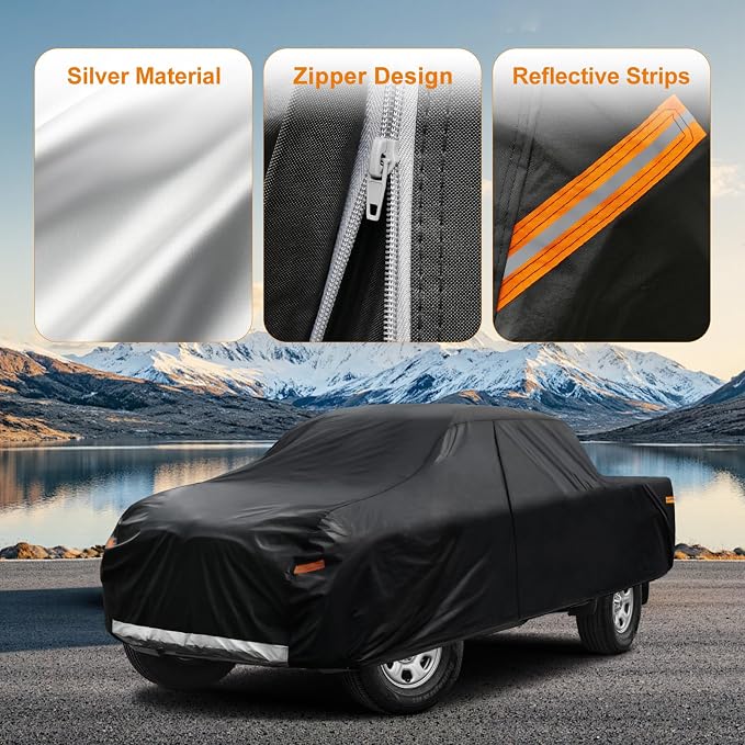 Kayme Truck Cover Custom Fit Dodge Ram 1500 Regular Cab Short Bed. Full - Image 3
