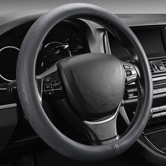 【2025 Model】 Real Cowhide Steering Wheel Cover by PJBTVZ