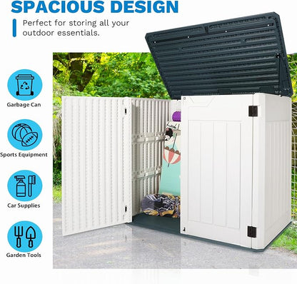 47 Cu ft Outdoor Storage Shed, Resin Outdoor Storage Box - Image 7