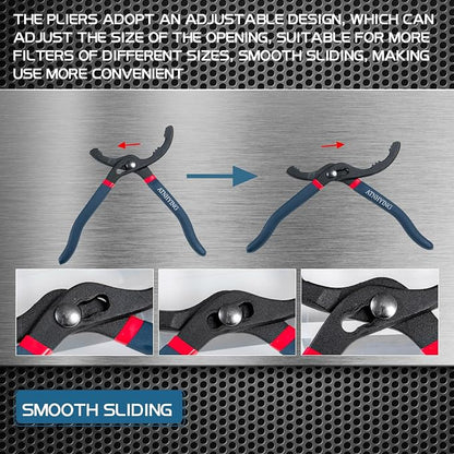 10" Oil Filter Pliers, Adjustable Small Oil Filter Wrench, Universal Oil Filter - Image 5