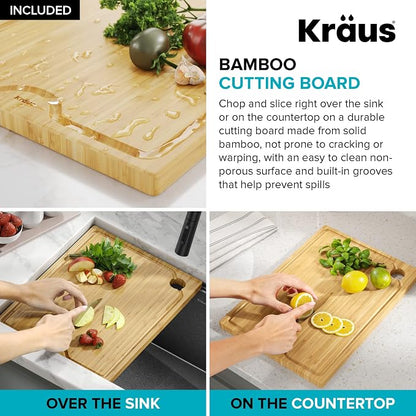 KRAUS Kore Workstation 27-inch Undermount 16 Gauge Black Stainless Kitchen Sink - Image 10