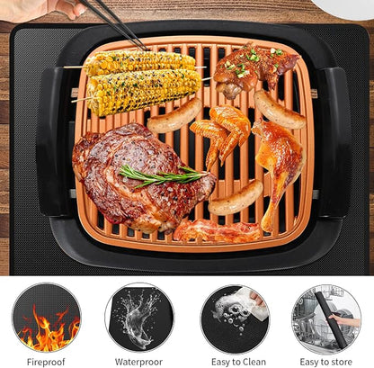 Heat Resistant Grill Mat, 25 x 20 inches Double-sided fireproof and waterproof - Image 4