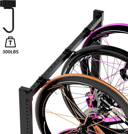 Freestanding Bike Rack for Garage Stroage, 300 Lbs 5 Bikes Storage Rack Steel - Image 5