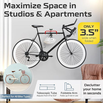 UrbanMount Wall Mount Bike Rack Garage - Image 2