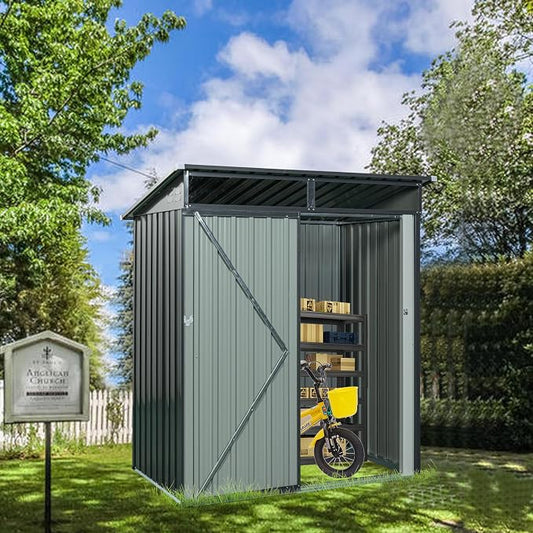 Metal 5x3 FT Garden Storage Shed, Outdoor Small Shed by Hipicute