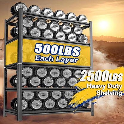 Garage Shelving, Heavy Duty 5-Tier Wire Shelving Unit, 2500 lbs Load Capacity - Image 6