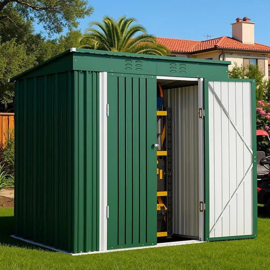 Bealife 6' x 4' Outdoor Storage Shed Clearance, Metal Outdoor Storage Cabinet by Bealife