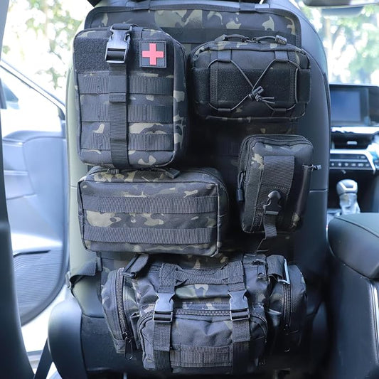 Universal Tactical Seat ​Back Organizer Vehicle Molle Panel Organizer Storage by Jimikay