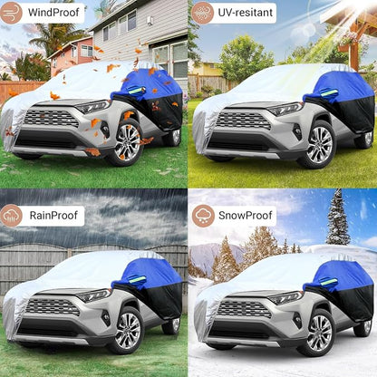 Car Cover for SUV Waterproof All Weather Snowproof UV Windproof Outdoor Full - Image 5