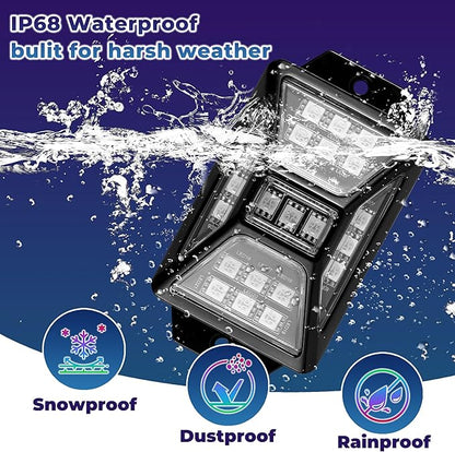 12 Pods 252 LEDs 5 Sides RGB Rock Lights, App/2 Remote Control Rock Lights - Image 6