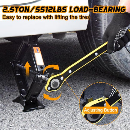 Car Jack Kit Scissor Jack for Car 2.5 Ton Tire Jack Tool Kit Universal Car - Image 3