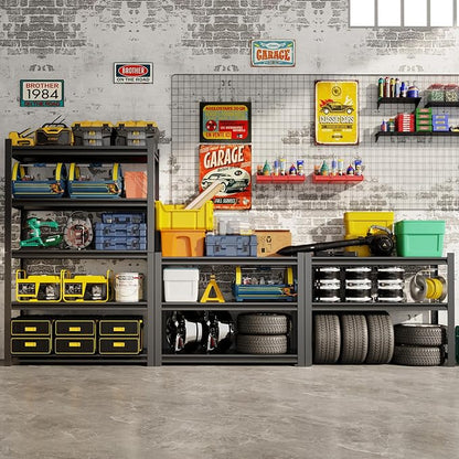 72''H Garage Shelving Heavy Duty, 3000LBS Storage Shelves, 5-Tier Adjustable - Image 2