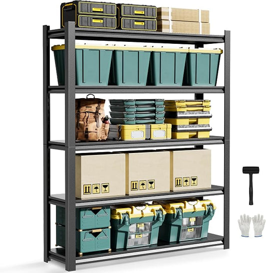 JHYKHG 48" W Storage Shelves, 5-Tier Heavy Duty Garage Shelving, Adjustable by Unknown