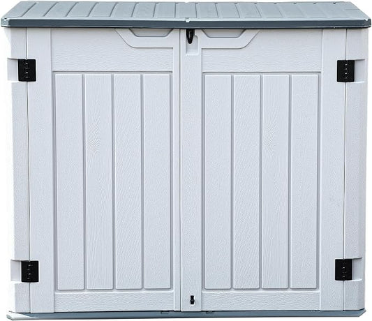 DWVO Outdoor Weather-Resistant Horizontal Storage Shed, 35 Cu Ft Capacity by DWVO