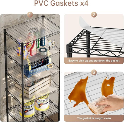 SINGAYE 6 Small Wire Shelves Kitchen Pantry Close Home Organizers and Storage - Image 4