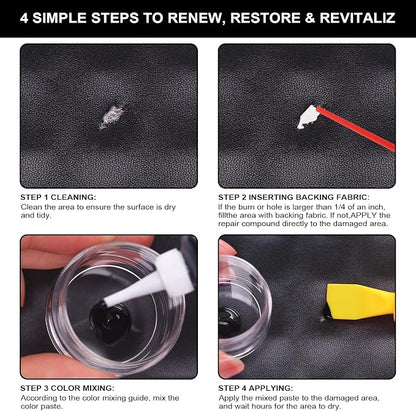 STARTSO WORLD Black Leather Repair Kit, Vinyl Repair kit - Image 4
