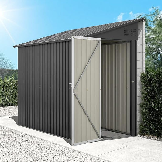 4 x 8 FT Metal Outdoor Storage Shed by Unknown
