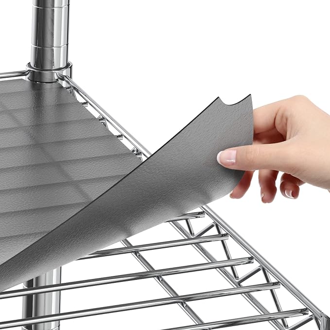 Shelf Liners for Wire Shelf System: Set of 5 in Graphite: 14 x 30 inch: Plastic by Sterling+Shelf+Liners
