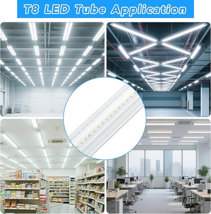 10 Pack 8FT T8 LED Shop Lights, 100W Integrated Tube Light, 19200LM 6000-6500K - Image 6