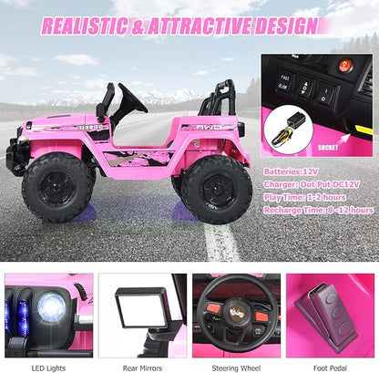 INFANS Ride on Car Truck with 2.4G Remote Control, 12V Battery Powered Electric - Image 6