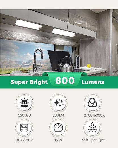 150LED 12V-30V RV Lights Interior, 12 Volt LED Lights - Image 2
