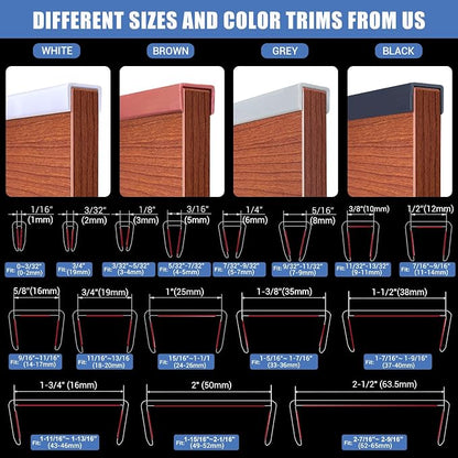 Rubber Edge Trim, Flexible Self Adhesive U Shaped Peel and Stick Edge Banding - Image 7