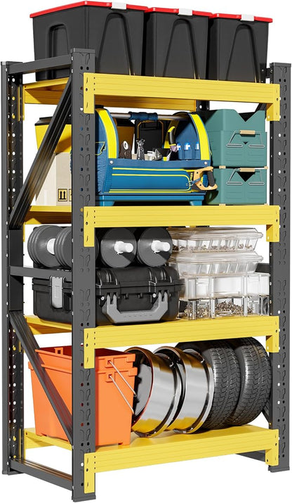 4-Tier Storage Shelves, Adjustable Industrial Metal Shelf System, 000lbs by Unknown
