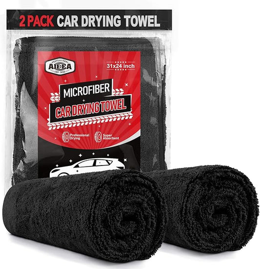 AIDEA Microfiber Towels for Cars-2PK, Large Professional Car Drying Towel by AIDEAHOME