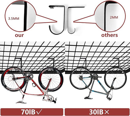 6-Pack Storage Hook for Garage Ceiling Rack & Wall Shelves, Alloy Steel - Image 4