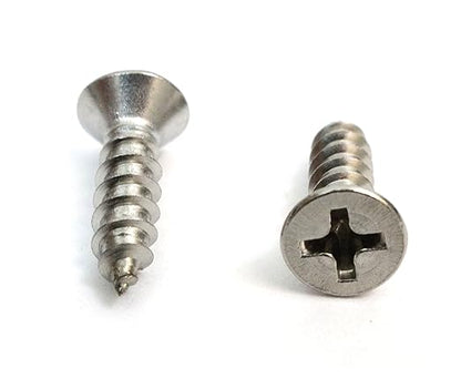 Bolt Dropper #6 x 1/2'' Stainless Steel Flat Head Phillips Wood Screw, 18-8 - Image 3