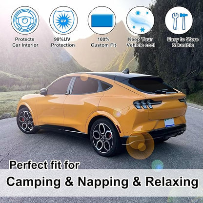 TINGLU Window Shades for Ford Mustang 2015-2023 Accessories Car Side Full - Image 6