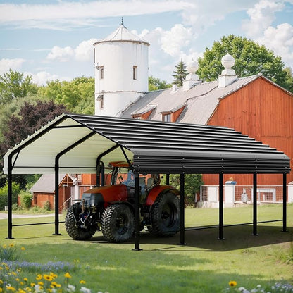 JAMFLY Carport, 12X15 FT Metal Carport, Heavy Duty Carport Canopy - Image 4