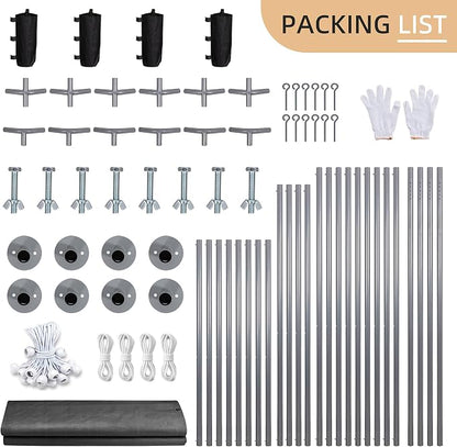 JY QAQA Carport, 12x20 FT Heavy Duty Carport - Image 6