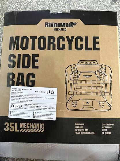 Rhinowalk Motorcycle Saddlebag 35L Waterproof, Quick Release Motorbike Side Bag - Image 10