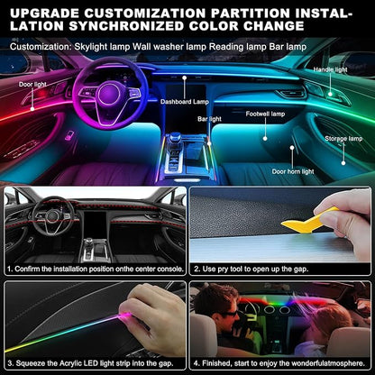 Dream+Color Acrylic Interior Car LED Strip Light - Image 6