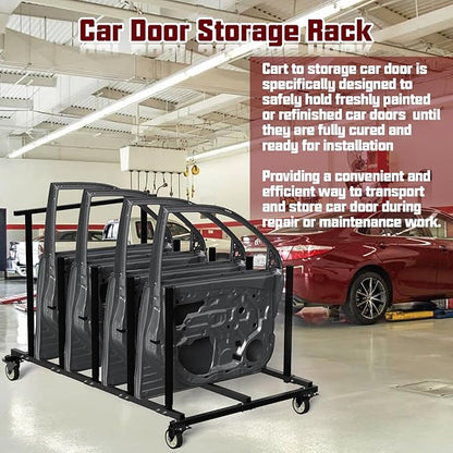 Vehicle Door Storage Cart, 4 Door Storage Rack - Image 2