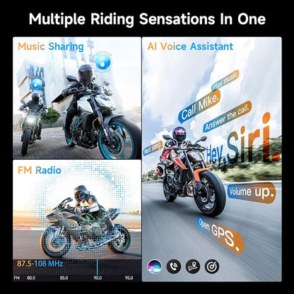 Motorcycle Intercom Headset, Moman H2E Eagle-Like Communication System - Image 5