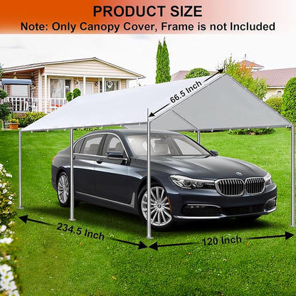 10 x 20 Ft Carport Replacement Canopy Cover Garage Top Tent Shelter - Image 6